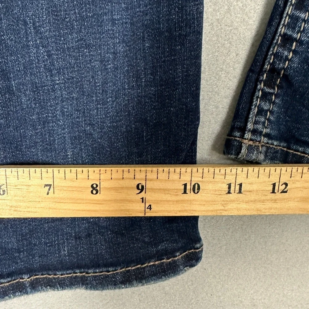 Silver Jeans Co Craig Jeans Mens 38X32 Blue Easy Fit Bootcut Distressed Denim
